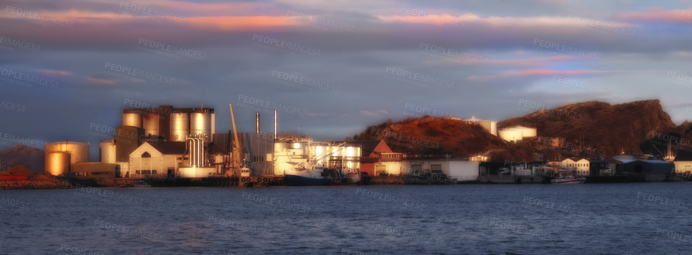 Buy stock photo Shot of the harbour