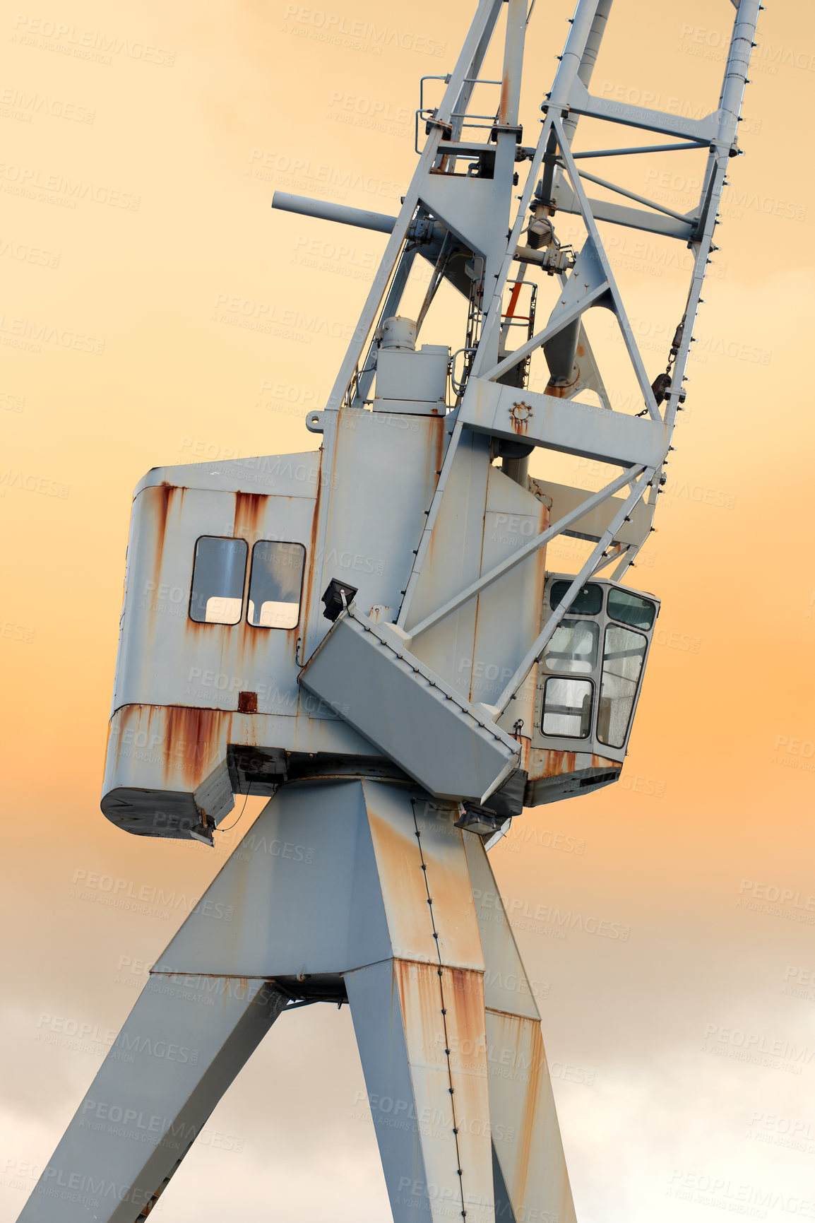 Buy stock photo A photo of a hoisting crane