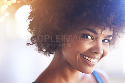 Buy stock photo Cropped shot of a confident young woman