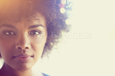 Buy stock photo Cropped shot of a confident young woman
