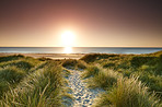 Sunset at the beach - the westcoast of Jutland, Denmark