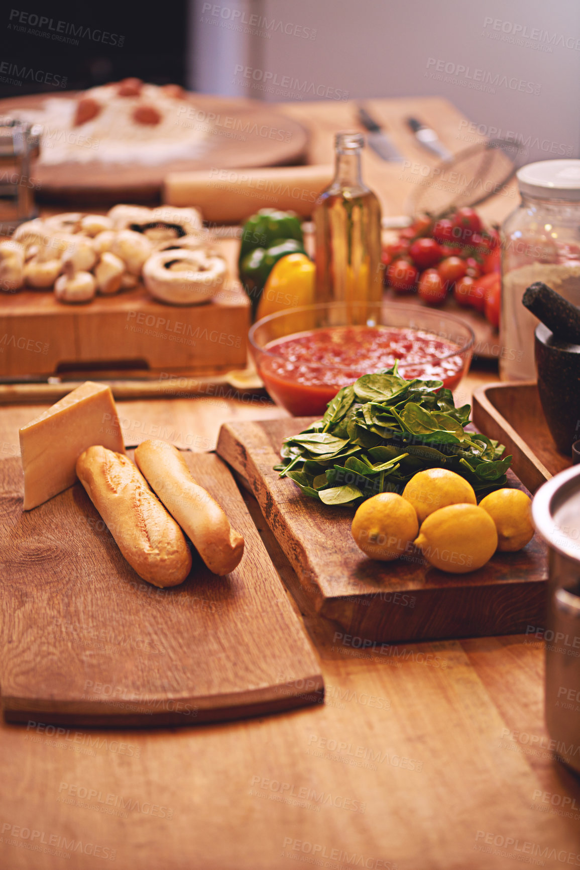 Buy stock photo Shot of a group of ingredients on a tabletop