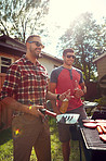 Buddies around the barbecue