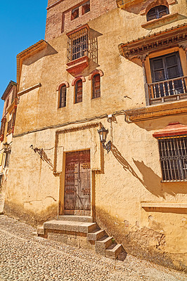 Buy stock photo Abandoned public houses of the ancient city of Ronda, Andalusia, Spain