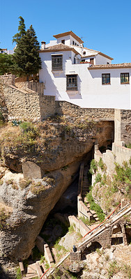 Buy stock photo The beautiful old city of Ronda, Andalusia, Spain