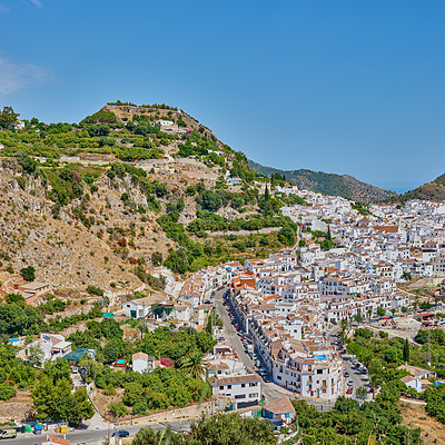 Buy stock photo The beautiful old city of Frigiliana, Andalusia, Spain