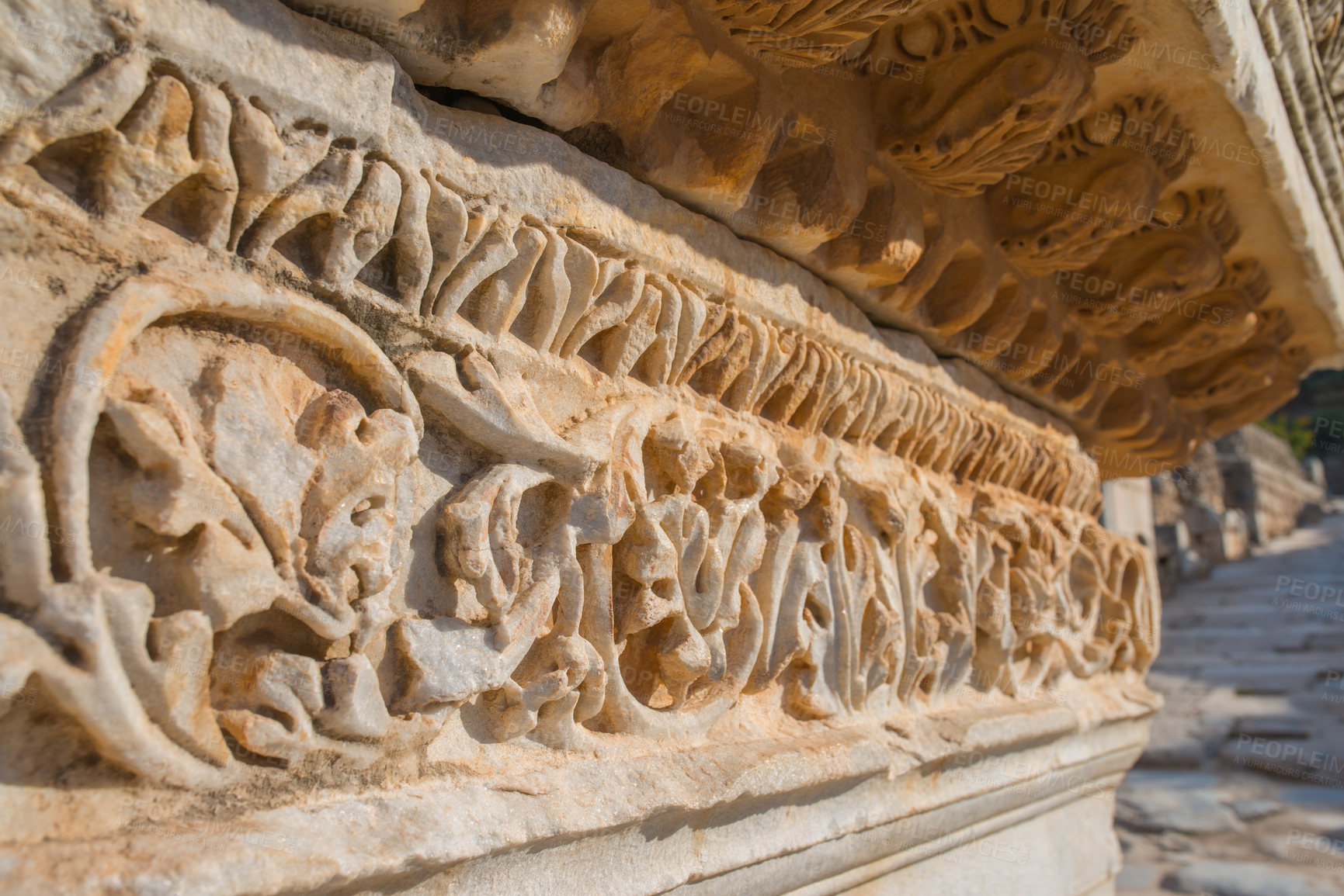 Buy stock photo Ephesus is an ancient city in Turkeyâ??s Central Aegean region, near modern-day SelÃ§uk. Its excavated remains reflect centuries of history, from classical Greece to the Roman Empire â?? when it was the Mediterraneanâ??s main commercial center â?? to the spread of Christianity. 