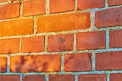 Buy stock photo Cropped shot of a facebrick wall