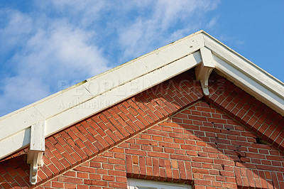 Buy stock photo Cropped shot of a facebrick wall