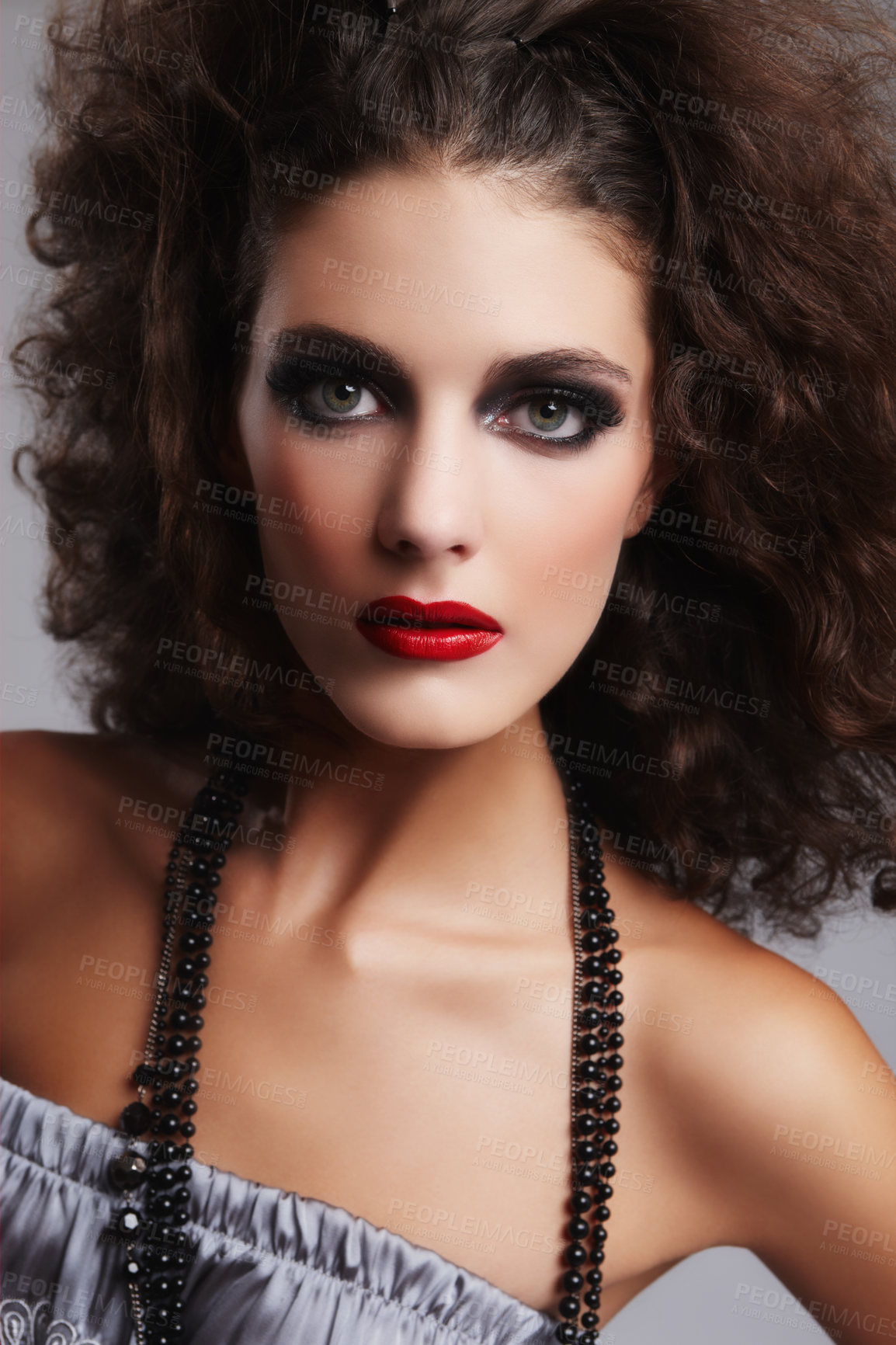Buy stock photo Studio portrait of a beautiful young fashion model