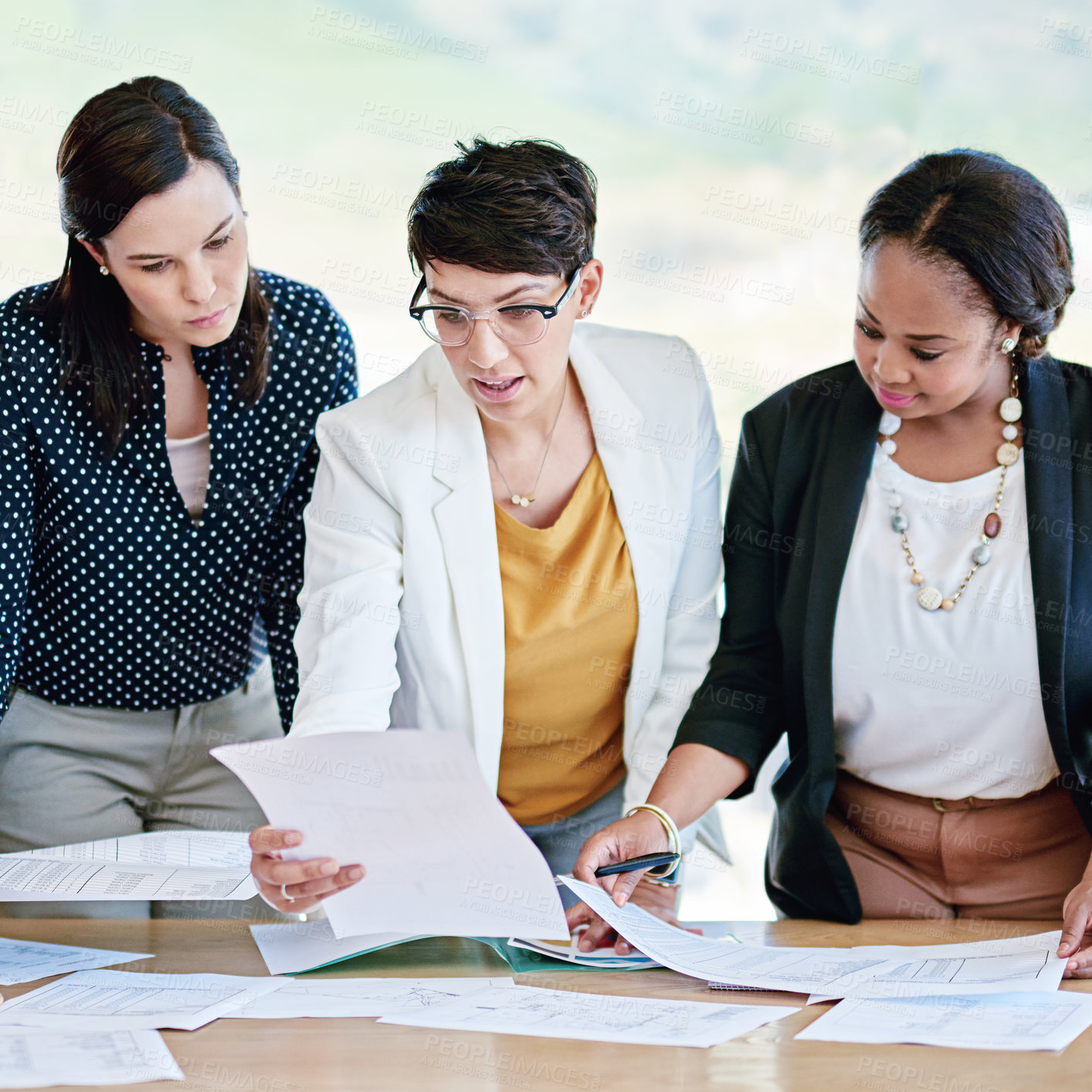 Buy stock photo Cropped shot of corporate businesspeople meeting in the boardroom