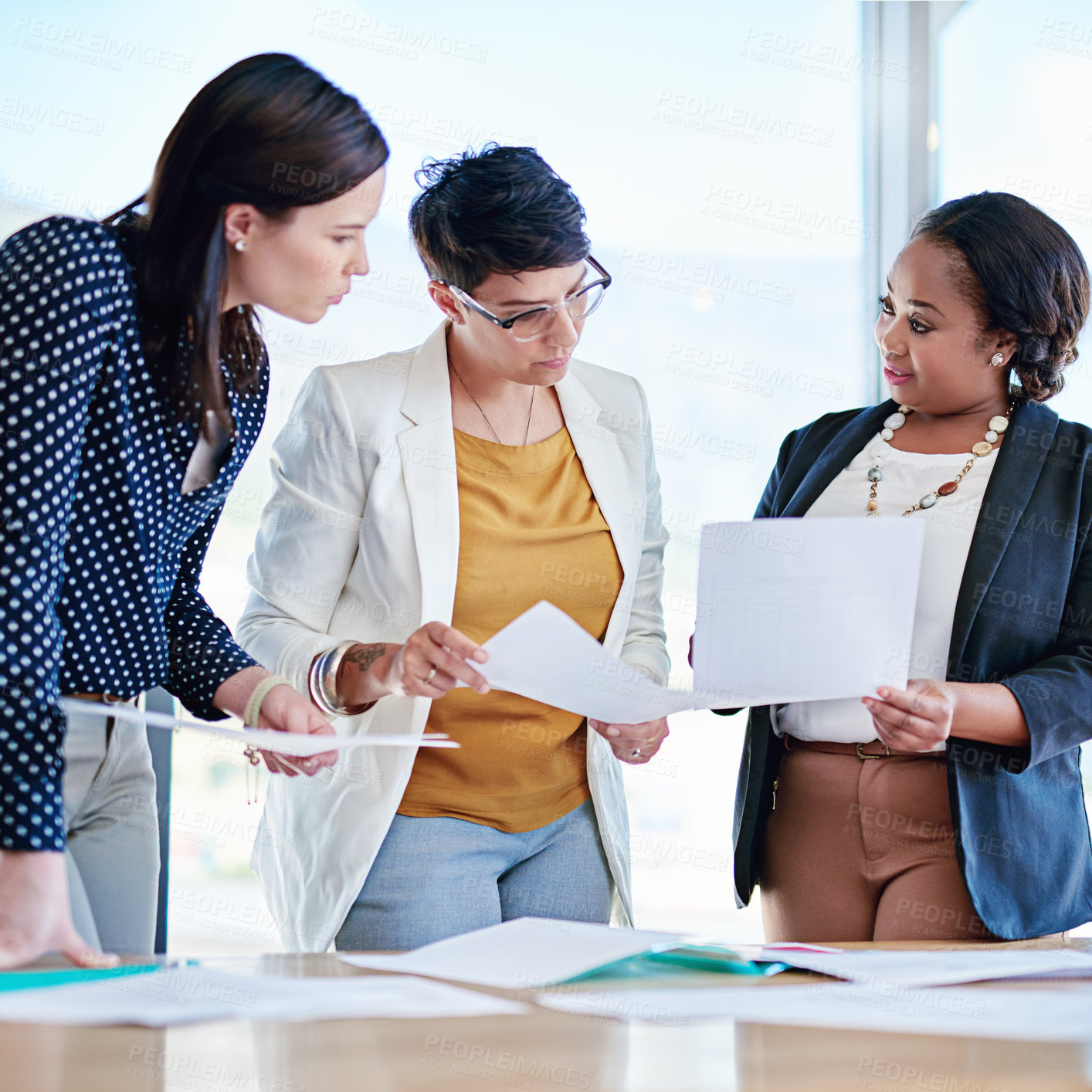 Buy stock photo Cropped shot of corporate businesspeople meeting in the boardroom