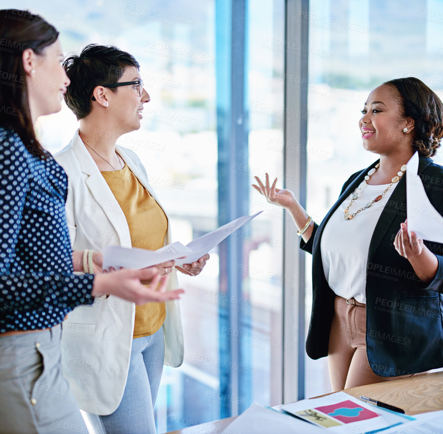 Buy stock photo Cropped shot of corporate businesspeople meeting in the boardroom