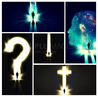 Buy stock photo Composite image of a theological illustrations