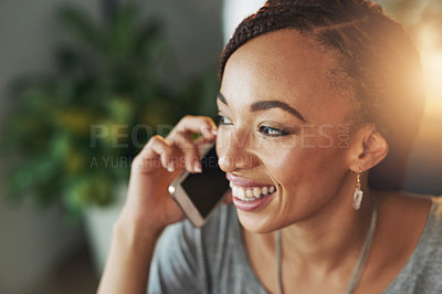 Buy stock photo Cropped shot of a young woman working late in her office