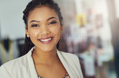 Buy stock photo Cropped portrait of a fashion designer at work