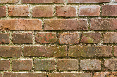 Buy stock photo A photo of a very old brick wall