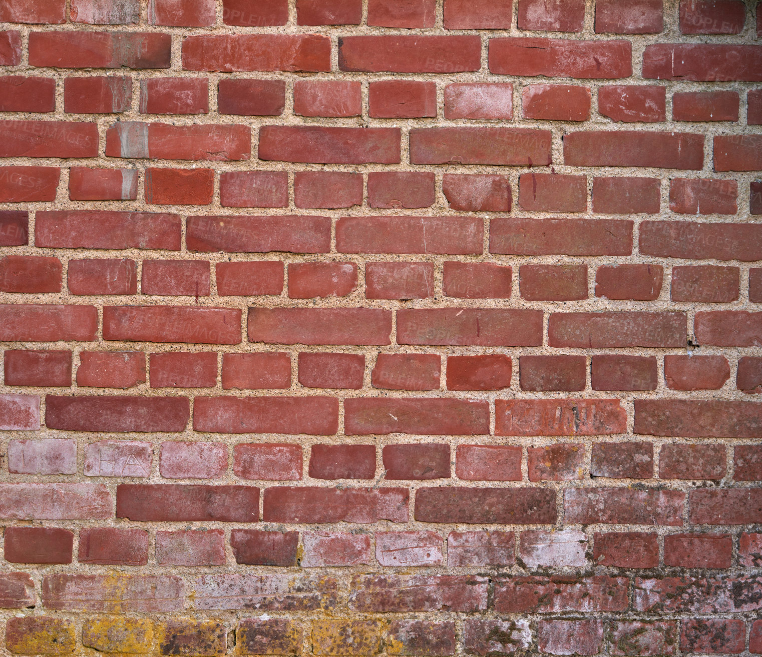 Buy stock photo A photo of a very old brick wall