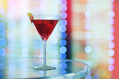 Buy stock photo Shot of a cocktail on a table in a nightclub