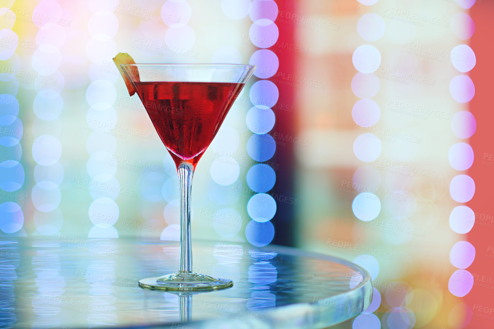 Buy stock photo Shot of a cocktail on a table in a nightclub