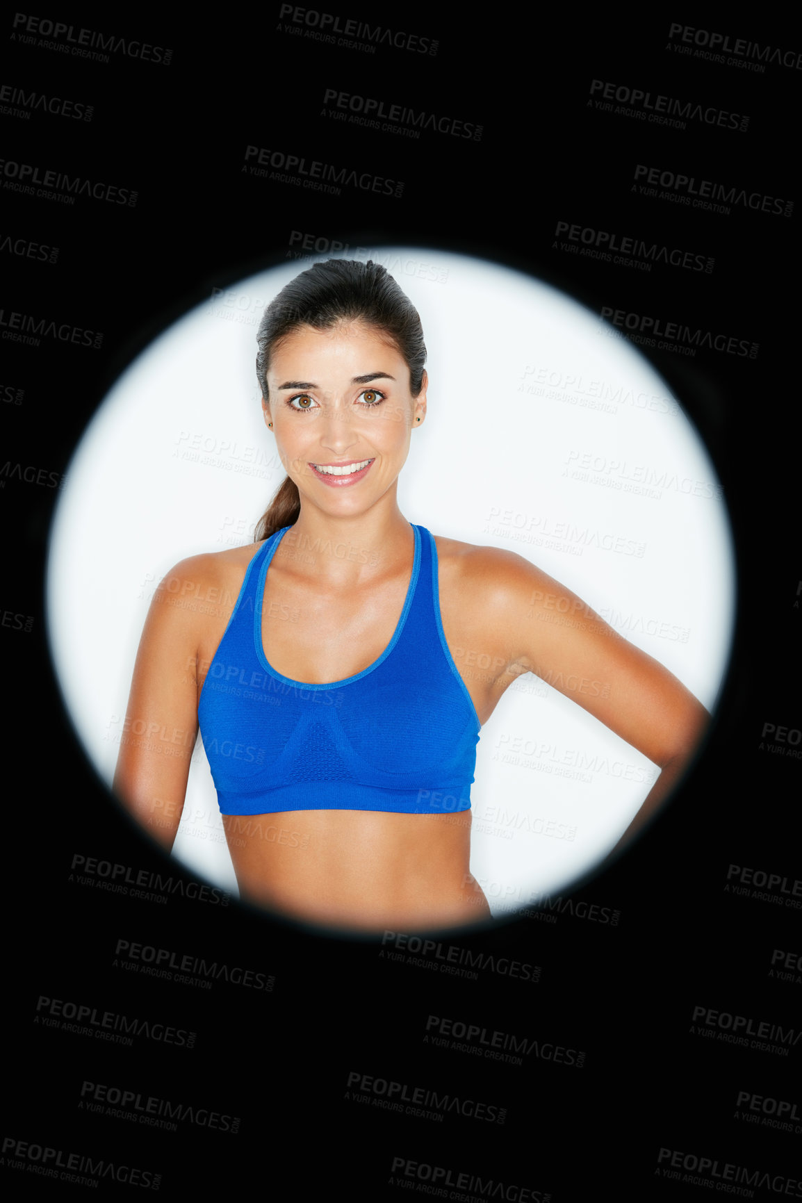 Buy stock photo Shot of an attractive young woman in workout attire