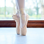 Ballerinas wear invisible high heels