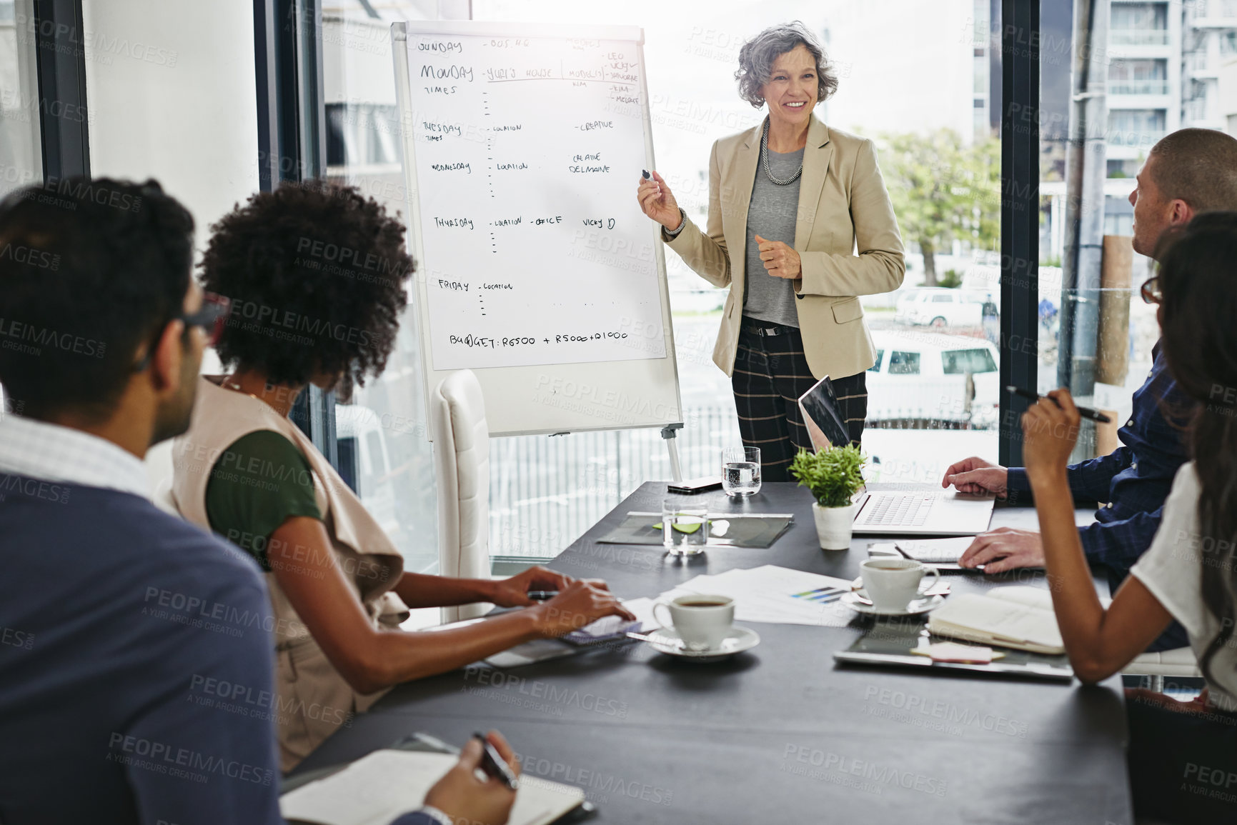 Buy stock photo Shot of businesspeople in an office