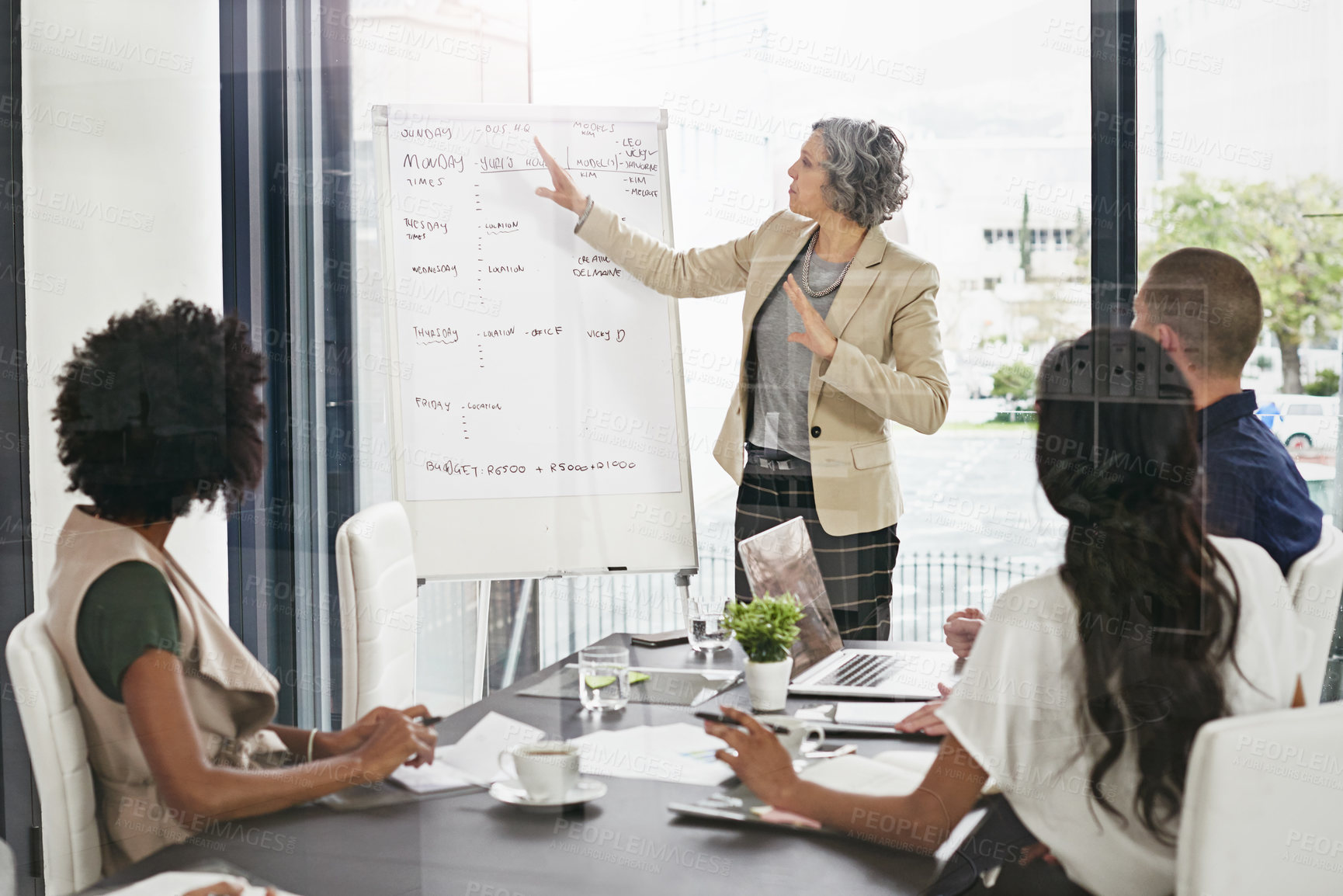 Buy stock photo Shot of businesspeople in an office