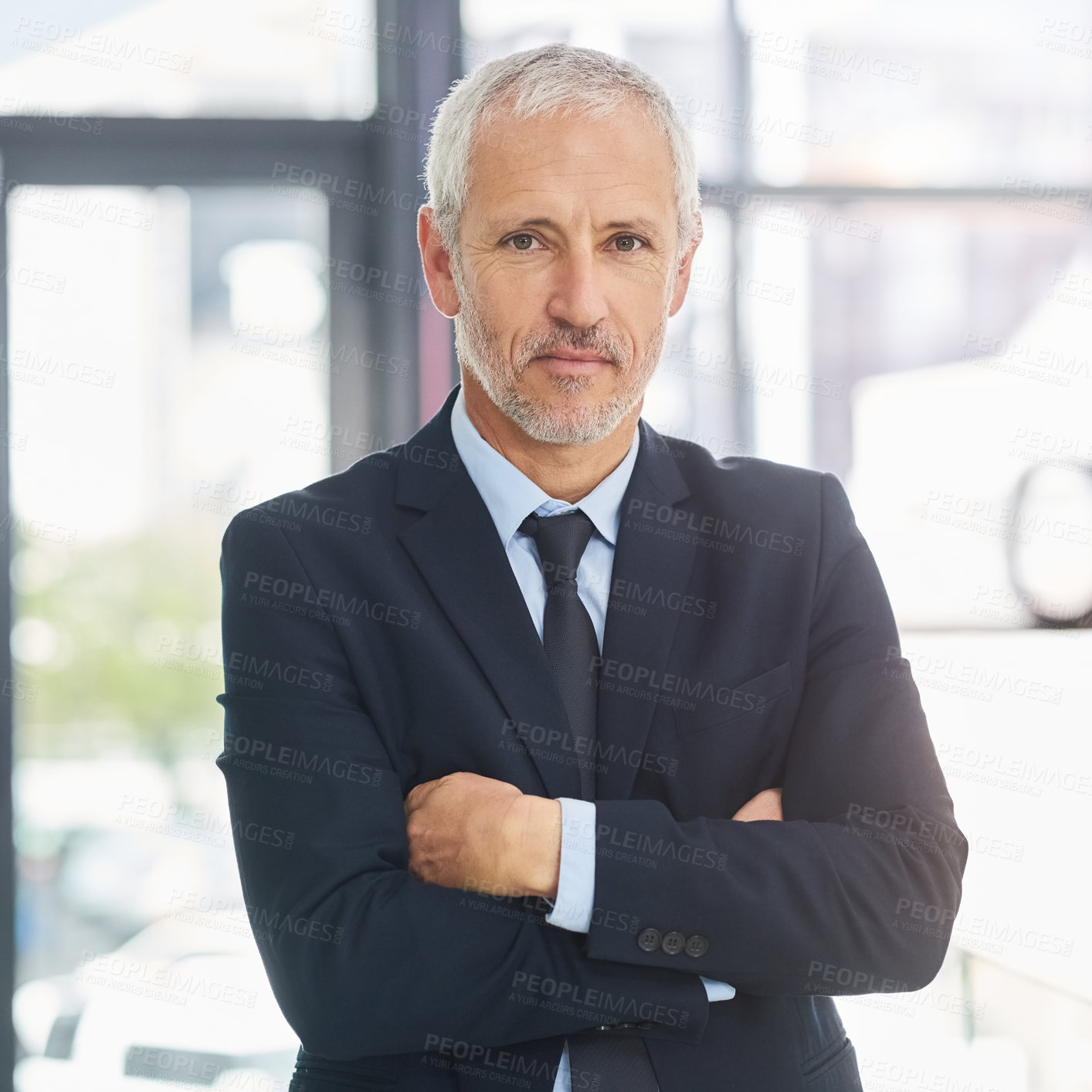 Buy stock photo Mature, businessman and professional portrait of financial advisor in office wealth investment company, Corporate, entrepreneur and England accounting expert for taxes, audit or asset management