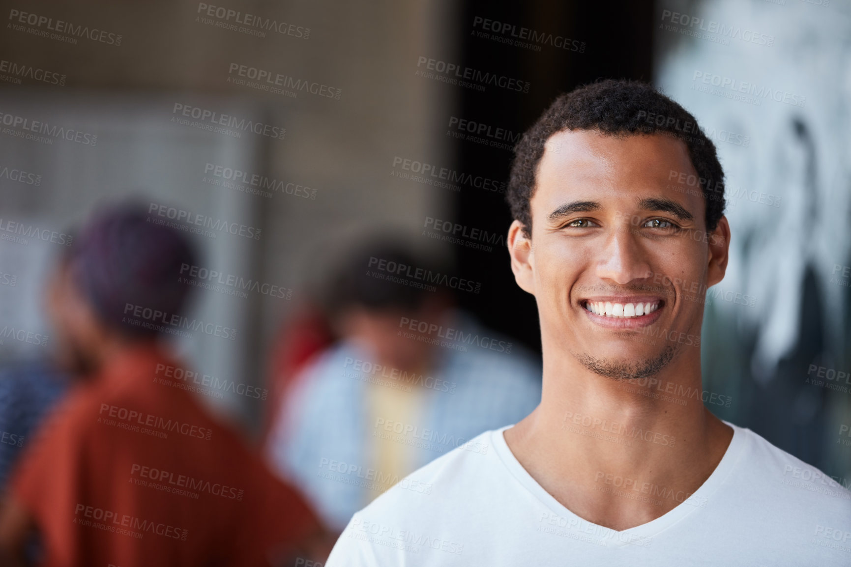 Buy stock photo Portrait of a university student on campus