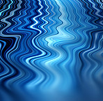 Banded abstract blue ripples