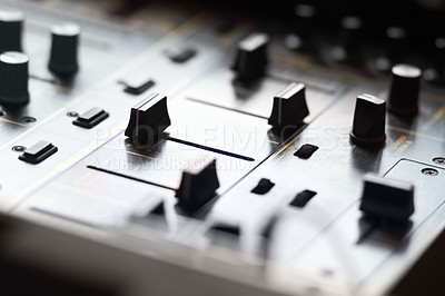 Buy stock photo Closeup of a soundboard