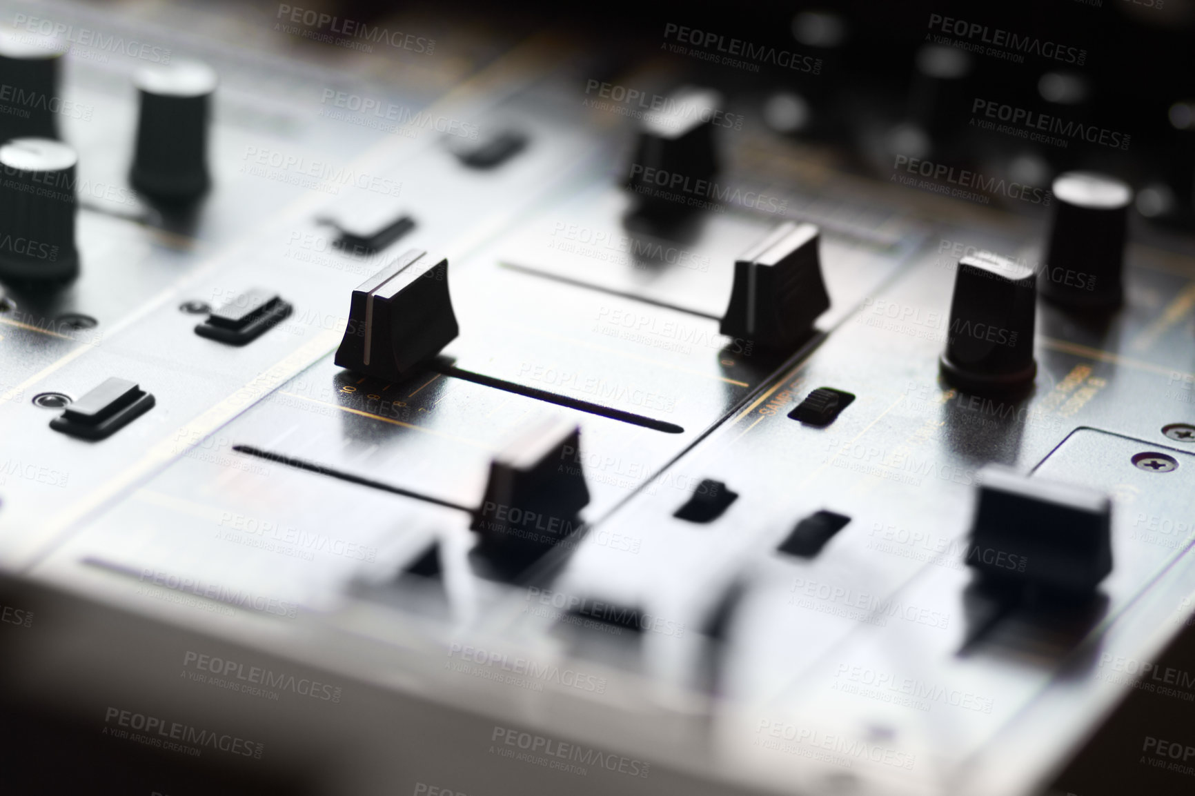 Buy stock photo Closeup of a soundboard