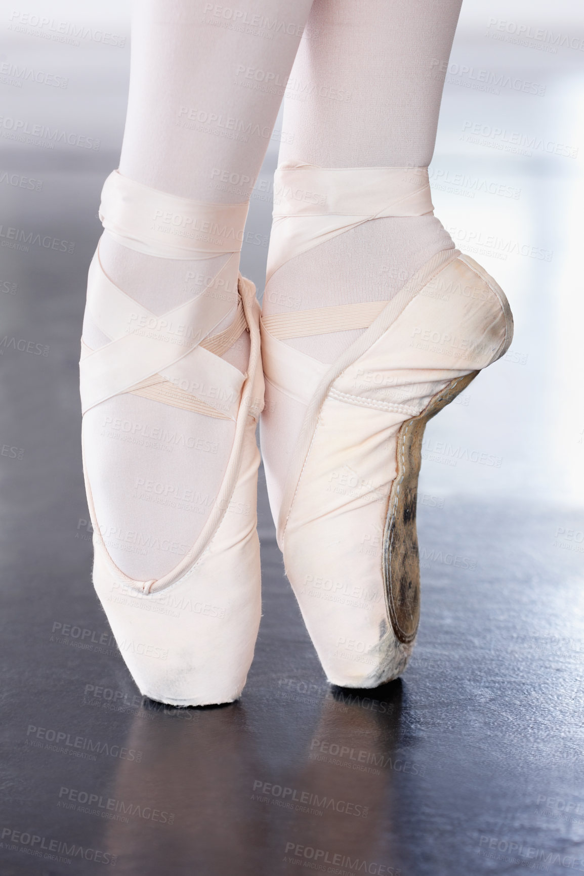 Buy stock photo Shot of ballerinas dancing in the studio