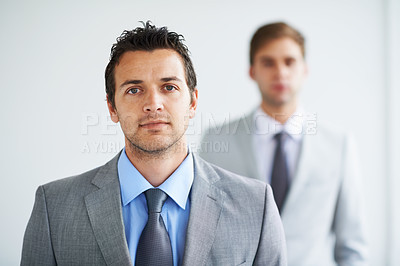 Buy stock photo Businessman, portrait and leader with worker, workforce, and ready for hiring process. Employer, corporate accountant in suit and professional in workplace, people in office and confident boss
