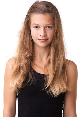 Buy stock photo Cropped view of a lovely young teen girl