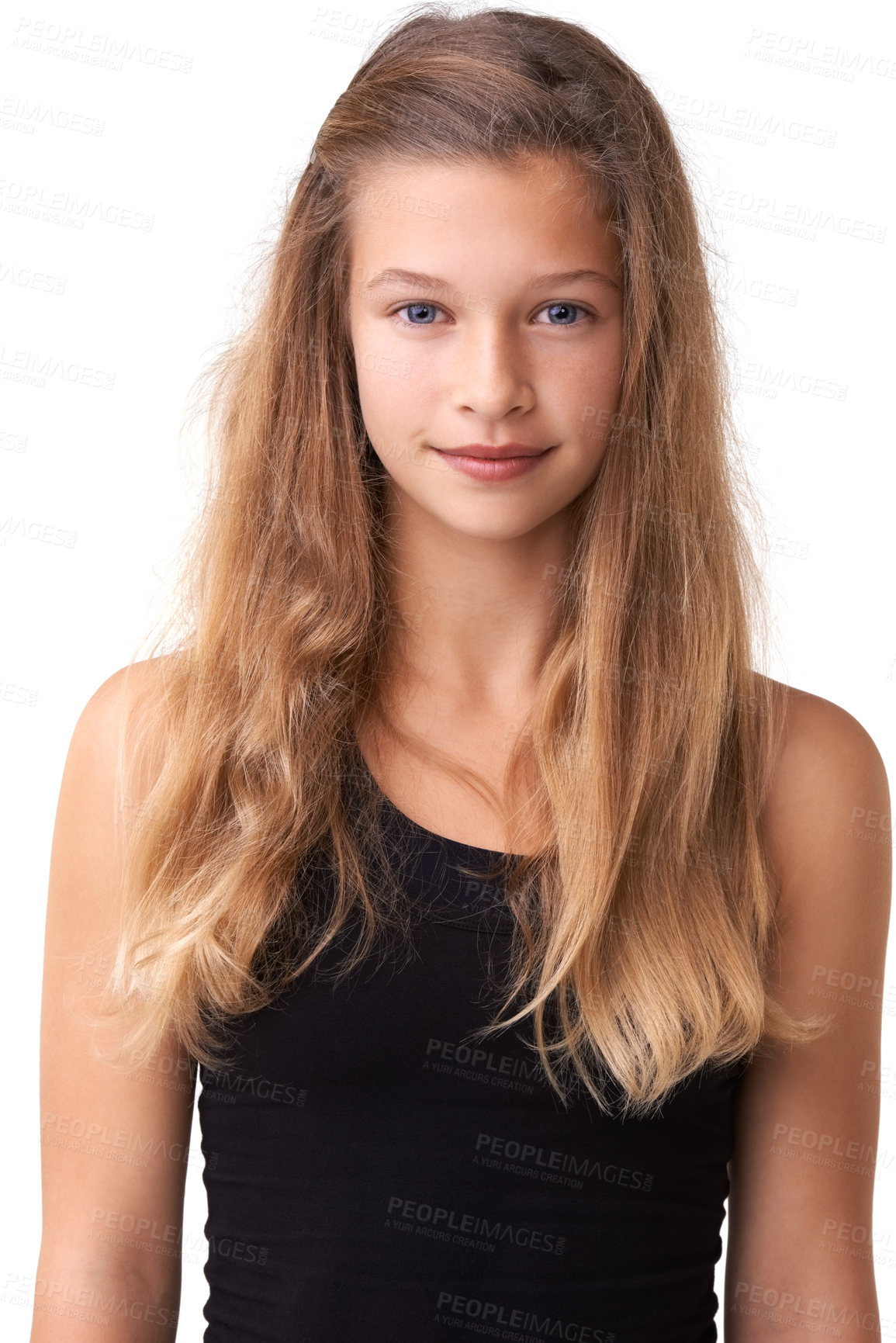 Buy stock photo Cropped view of a lovely young teen girl