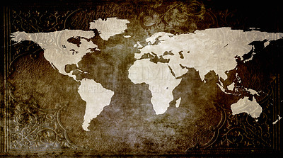 Buy stock photo A map of the world
