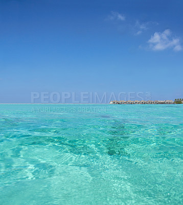 Buy stock photo A beautiful turquoise ocean