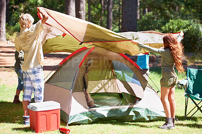 Buy stock photo Shot of kids on a camp