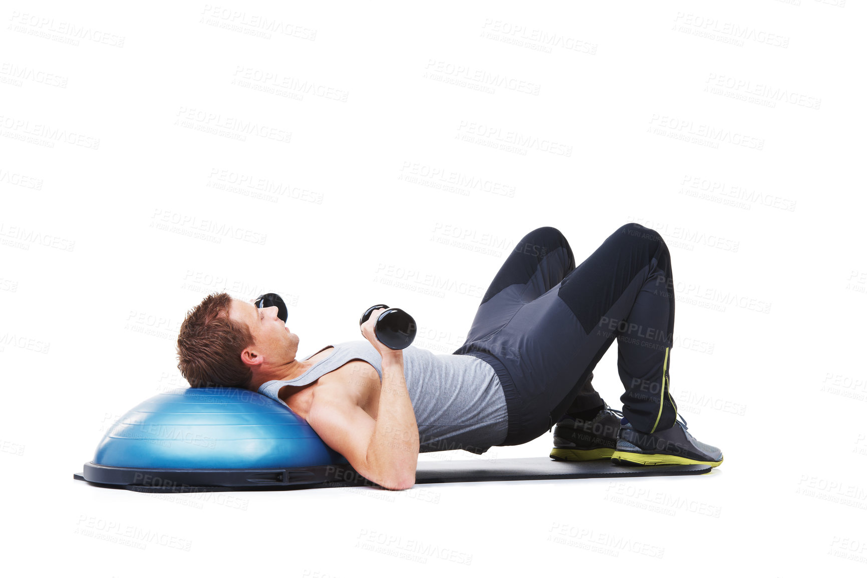 Buy stock photo Studio shot of young people working out