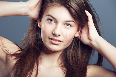 Buy stock photo Beauty shot of a young  woman