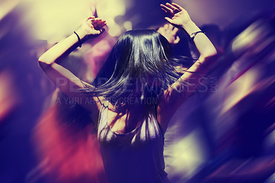 Buy stock photo A young woman dancing 