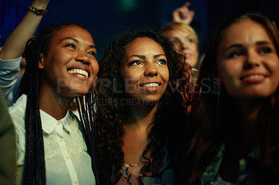 Buy stock photo Audience members at a concert
