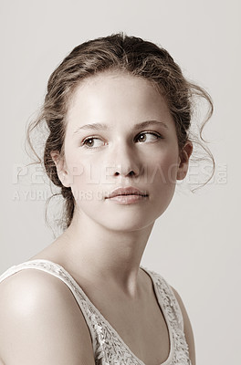 Buy stock photo Portrait of a gorgeous young woman