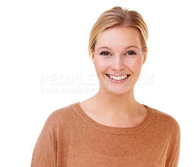 Buy stock photo Cropped shot of a young blonde in casualwear