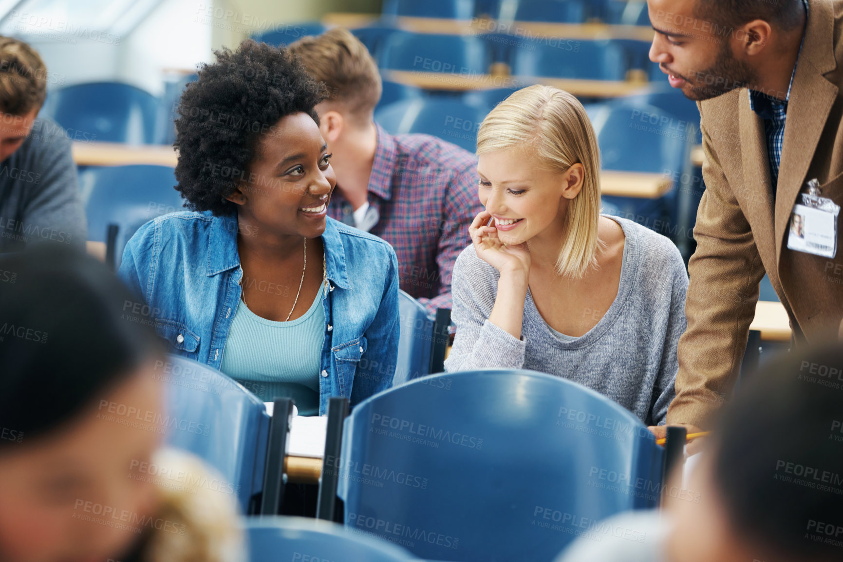 Buy stock photo A gorgeous young student in the lecture hall