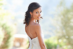 Taking her first steps towards her new life - Wedding day