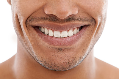 Buy stock photo Cropped shot of a man smiling