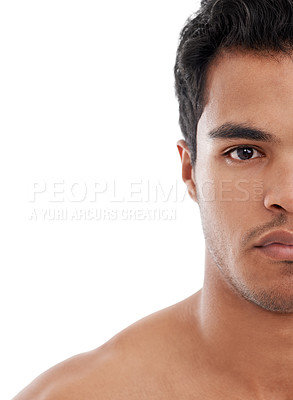 Buy stock photo Cropped portrait of a handsome young man